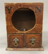 A Victorian oak ballot box