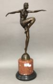 An Art Deco style bronze figurine