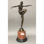 An Art Deco style bronze figurine