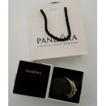 A boxed Pandora silver necklace