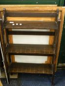 An oak standing bookcase