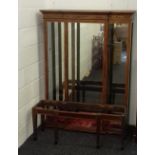 A Victorian satinwood banded rosewood display cabinet