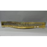 A 19th century brass fender. 17 cm high, 116 cm long, 19 cm deep.