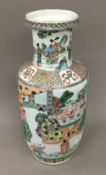 A 19th century Chinese famille verte vase