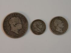 A quantity of Georgian silver coins