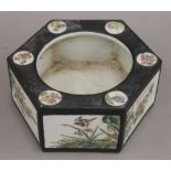 A Chinese octagonal porcelain planter