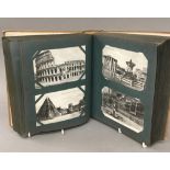 A vintage postcard album