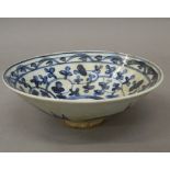 A Chinese blue and white porcelain bowl