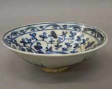 A Chinese blue and white porcelain bowl