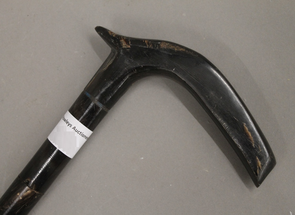 A 19th century segmented horn walking stick