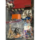 A quantity of vintage Britains farmyard and zoo toys