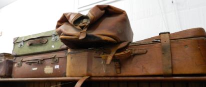 A quantity of vintage cases and bags