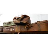 A quantity of vintage cases and bags