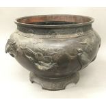 A 19th century Japanese bronzed jardiniere