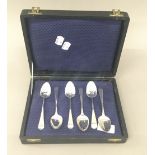 A harlequin set of six Old English pattern teaspoons by London makers (1797-1818)