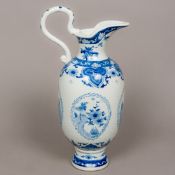 A Chinese blue and white porcelain ewer With loop handle,