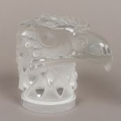 A Lalique glass model of an eagle's mask Naturalistically modelled,