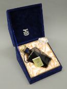 A boxed and cased Martell Cordon Bleu Cognac 75cl In Baccarat decanter.