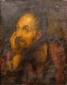 19th CENTURY Portrait of a Pensive Bearded Gentleman Oil on canvas, unframed. 46 x 59 cm.