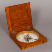 A 19th century mahogany cased compass Of large proportions,