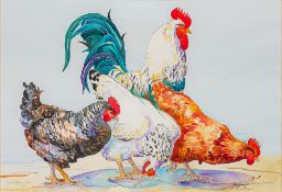 GABRIELLE HANSON-SMITH (20th/21st century) British (AR) Farmyard Friends Watercolour,