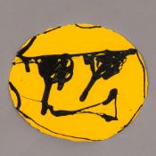 RYAN CALLANAN (born 1981) British (AR) Acid Head Dripping Oil on card, signed to verso, unframed.