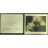 HM King George VI (1895-1952) and HM Queen Elizabeth The Queen Mother (1900-2002) signed Christmas