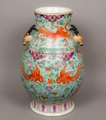 A large Chinese porcelain vase, probably Republic period Of baluster form,
