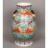 A large Chinese porcelain vase, probably Republic period Of baluster form,