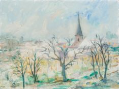 Follower of OSCAR KOKOSCHKA (1866-1980) Australian View Across German Landscape Oil on canvas,