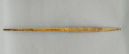 A 19th century Scandinavian carved treen platting stave