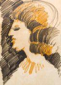 After PABLO RUIZ PICASSO (1881-1973) Spanish Portrait Bust of a Lady Pastel on watermarked Guarro