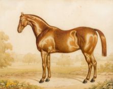 JOSHUA DIGHTON (1831-1908) British Chestnut Mare in a Landscape;