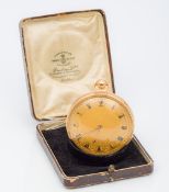 A 19th century 18 ct gold musical pocket watch The engine turned decorated dial with Roman numerals,