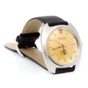 An Omega gentleman's Constellation F300H2 electronic wristwatch The golden dial with batons and