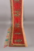 A 19th century Chinese needlework wall hanging Decorated with various sagely figures and