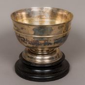 A Victorian silver pedestal trophy bowl, hallmarked London 1893,