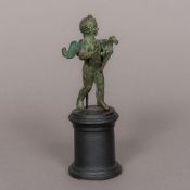 After the Antique Cherub Holding a Bird Patinated bronze,