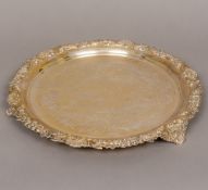 An Edwardian silver salver, hallmarked Sheffield 1902,