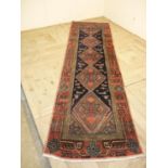 Persian style woollen runner rug (75cm x 265cm)