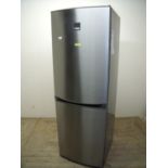 Zanussi fridge freezer in silver finish
