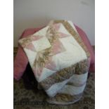 Three quilted bed throws