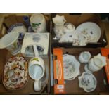 Selection of various Ainsley ceramics in two boxes with vases, dishes etc including Cottage Garden