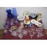 Various decorative ceramics and glassware in two boxes including Hornsea, Studio ware, Glassware,