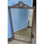 Gilt framed rectangular wall mirror (54cm x 105cm)