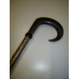 Rams horn shepherds style stick (length 124cm)