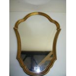 Small gilt framed wall mirror (42cm x 56cm)