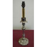 Quality heavy silver plated table lamp