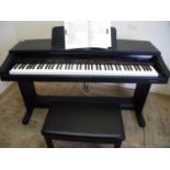 Technics electric piano with associated stool