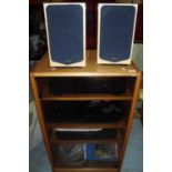 Music system - 2 x Quad Hi Fi 100w speakers, Thorens turntable TD 280 MK N, Denon AM/FM stereo Dab